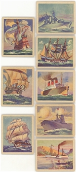 1933 R135 Package Confectionery "Beautiful Ships" Complete Set (24) Plus Wrapper
